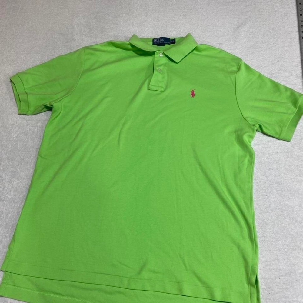 Green Polo Ralph Lauren polo shirt  men Large classic fit. SKU157 #poloshirt